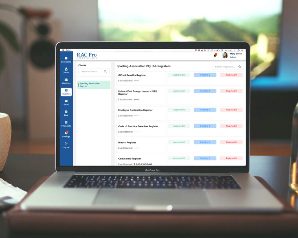 Rac Pro Registers